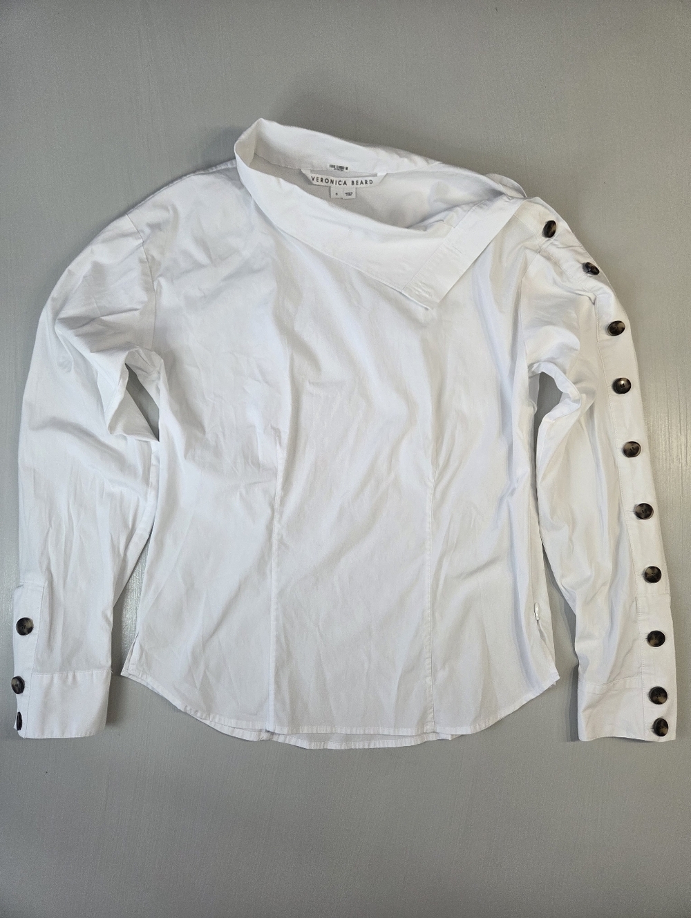 Veronica Beard Fauri Asymmetric Poplin Shirt